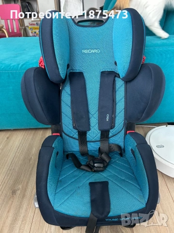 RECARO Стол за кола 9-36 кг YOUNG SPORT HERO XENON BLUE, снимка 6 - Столчета за кола и колело - 54572220