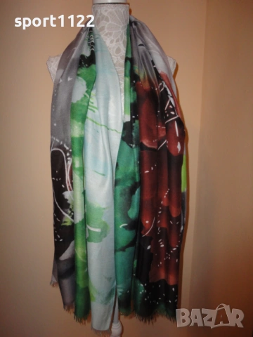 Италиански шал/кашмир и модал, снимка 4 - Шалове - 53976881
