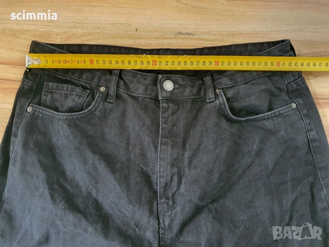 Дамски черни дънки размер L-XL висока талия, снимка 11 - Дънки - 54671018
