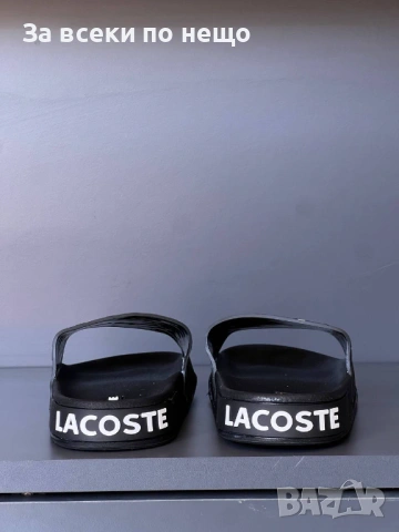 Lacoste Мъжки Черни Чехли Лакост Код SK1404, снимка 2 - Мъжки чехли - 54451232