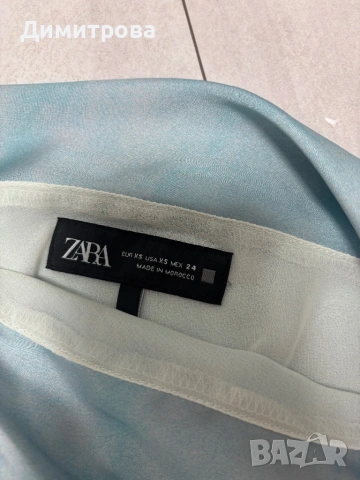 Zara Нова сатенена рокля XS, снимка 2 - Рокли - 54827136