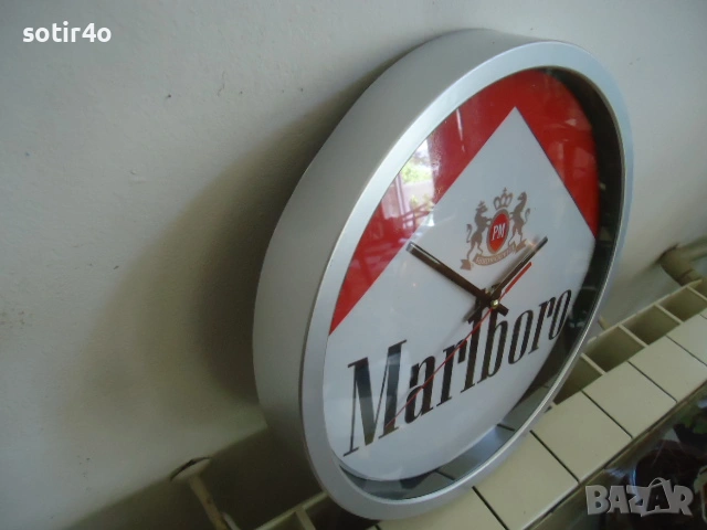  Marlboro  часовник, приблизително 30 см., снимка 4 - Други ценни предмети - 55144650