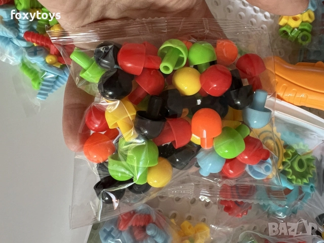 Конструктор 3D мозайка с винтоверт - 338 части, масичка строителни машини, снимка 12 - Образователни игри - 55482397