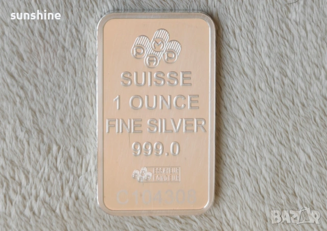 Silver Bar PAMP Lady Fortuna Minted 1oz 999 Swiss | Швейцарско Сребърно кюлче 31,1 грама проба 999, снимка 5 - Нумизматика и бонистика - 55060800