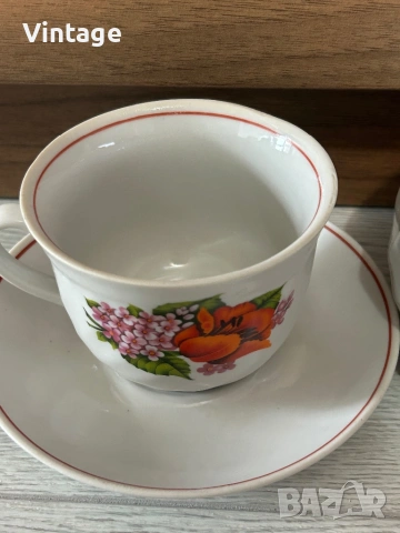 Съветски порцеланов сервиз за чай / кафе , снимка 8 - Сервизи - 54086638