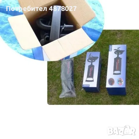 Ръчна помпа за надуване INTEX 68612 с вентилационен маркуч и 3 броя накрайници, снимка 7 - Надуваеми легла - 55337799