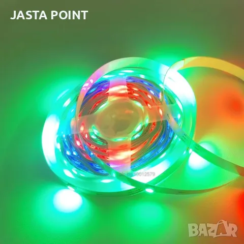 5м LED Лента RGB-IC, Bluetooth, Цветомузика, Микрофон, App, Дистанционно, снимка 8 - Лед осветление - 55326600