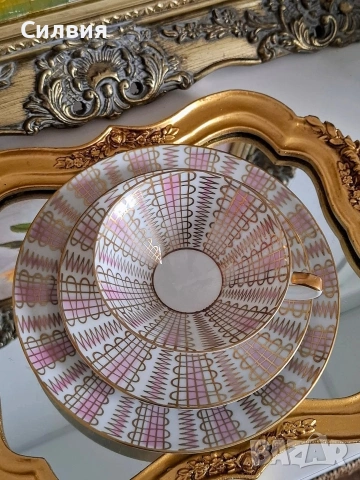 Троен сет, ретро порцелан , снимка 5 - Сервизи - 54168410