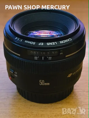 Продавам обектив  Canon EF 50mm f/1.4 USM, снимка 2 - Обективи и филтри - 55382700