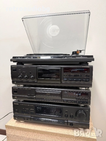 🔊Ретро аудио система - сет TECHNICS - ресийвър -усилвател с радио, сд, дек, грамофон + опция колони, снимка 2 - Аудиосистеми - 54701615