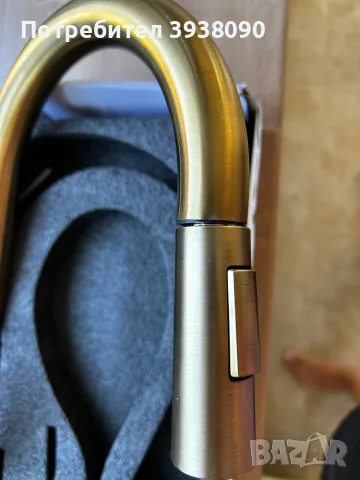 Кухненски смесител с издърпващ се чучур (Матово злато brushed gold), снимка 4 - Смесители - 55578366