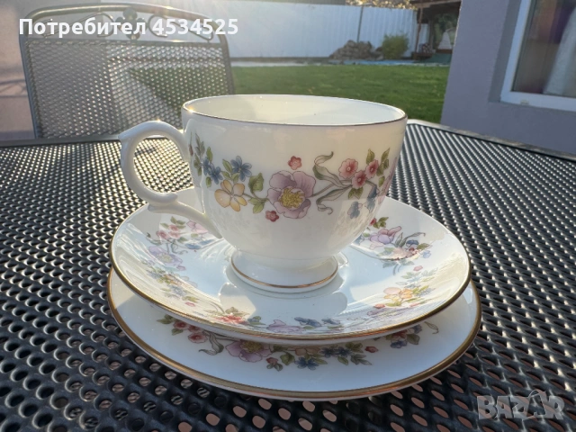 🫖 Английски порцеланов сервиз St Michael “Veronica” – Fine Bone China, снимка 2 - Антикварни и старинни предмети - 54386684