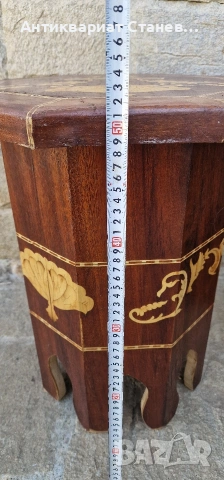 Ефектни инкрустирани дървени масички , снимка 13 - Маси - 54229960