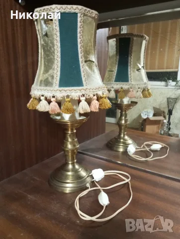 Ретро бронзова нощна лампа, снимка 14 - Антикварни и старинни предмети - 55300422