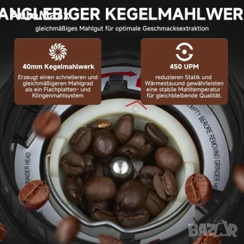 Електрическа кафемелачка Amzchef (‎CG209-SV-14) 150W , снимка 3 - Кафемашини - 55090242