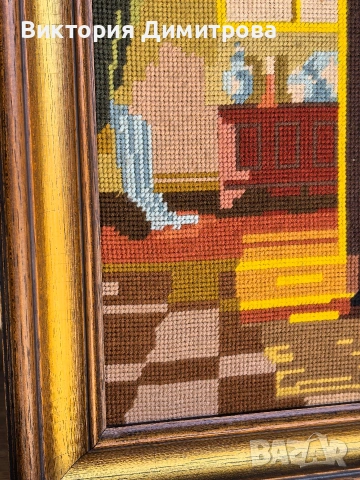 Гоблен "Четящият мъж"  (05-159), снимка 4 - Гоблени - 55180608