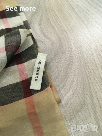 Копринен шал BURBERRY, снимка 3 - Шалове - 53373737