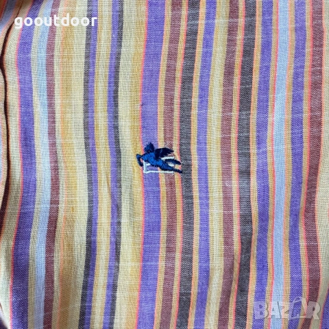 Etro Multicoloured Striped Linen Shirt (40), снимка 3 - Ризи - 55005505
