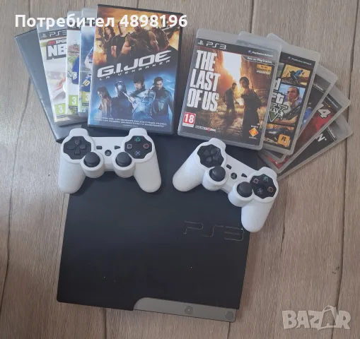 PlayStation 3 Slim 160GB + 2 Оригинални Джойстика + 10 Игри, снимка 5 - PlayStation конзоли - 55422339