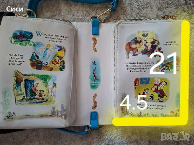 Чанта на Дисни / Раница на Дисни, Disney,  Пинокио , снимка 5 - Чанти - 54309903