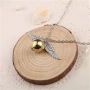 Колие Harry Potter Golden Snitch Quidditch с ангелски крила – Цинкова сплав, 50 см – Идеалният 10217, снимка 5