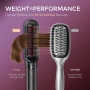 Четка преса за коса TYMO Flat Iron Hair Straightener Brush 2 in 1 200M Ions Ceramic Black, снимка 5