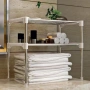 4962 Метален кухненски стелаж за над микровълнова фурна-бял, снимка 6