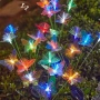 4986 Комплект водоустойчиви соларни пеперуди с променящи се цветове и фиброоптичен ефект за двор, снимка 1