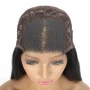 Черна перука от микс естествен косъм и примеси 70 см с Lace 4×4, снимка 3