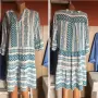 👗👗👗 Разкроена рокля в тюркоаз🩵🩵🩵 м/л/хл, снимка 2