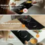 Индукционен плот TOPWISH с 2 зони, 3500W, Boost функция и Touch управление, снимка 7