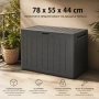 Градинска кутия за съхранение 190L – Антрацит, заключваща се, снимка 3