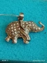 Сребърен медальон с формата на слон 🐘 и кристали амулет за здраве 14154, снимка 4