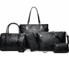 👜✨ КОМПЛЕКТ ОТ 6 БРОЯ ЛУКСОЗНИ ДАМСКИ ЧАНТИ – ЧЕРЕН ЦВЯТ ✨👜, снимка 2