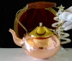Меден чайник,медна кана,чиста червена мед,печат. , снимка 2