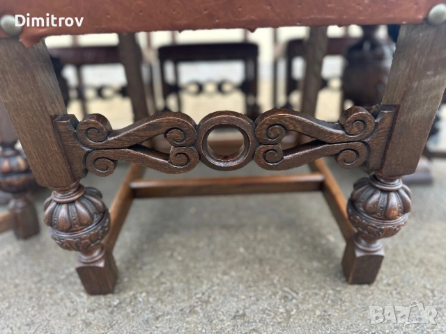 Масивна трапезна маса (разтегателна) с 6 стола 325см., снимка 9 - Маси - 53958422