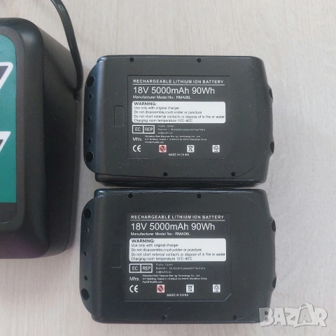 ПЪЛЕН КОМПЛЕКТ: 2 x Батерии 18V 5.0Ah + Бързо Зарядно 7A за Makita LXT Нови, снимка 4 - Друга електроника - 54352233