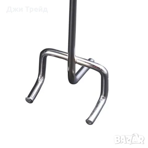 Кука за перфориран гръб 100 мм / захват 25 мм хром, снимка 2 - Стелажи и щандове - 55578956