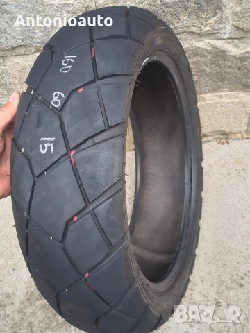 160 60 15 BRIDGESTONE BATTLAX ADVENTURECROSS TOURer AX41T 67H гума скутер гуми мото, снимка 3 - Гуми и джанти - 55163057