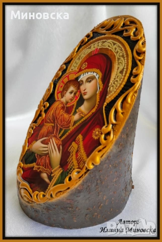 Икона на Св. Богородица с Младенеца, снимка 3 - Икони - 54667954