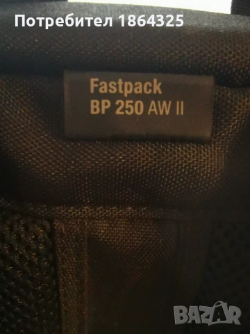Нова фотографска раница Lowepro Fastpack BP250 AW II, снимка 5 - Чанти, стативи, аксесоари - 54886804