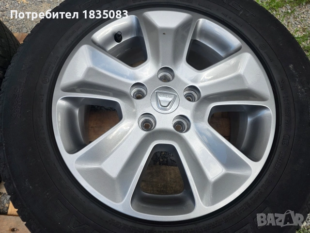 Лети джанти 16ки 5х114.3 Dacia + зимни гуми 215/65/16 Continental, снимка 7 - Гуми и джанти - 54921363
