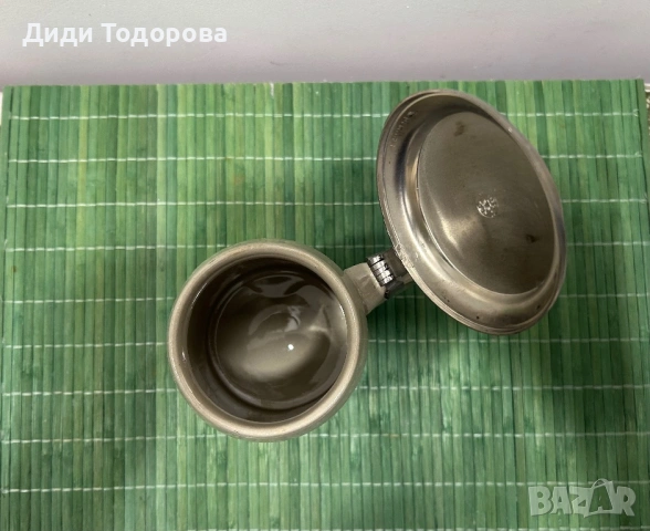 Колекционерска немска бирена халба "Deininger Bier" с метален капак, снимка 5 - Колекции - 54938218