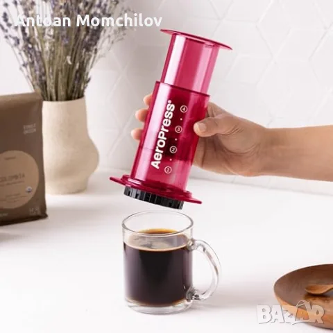 Ръчна кафеварка AeroPress Clear Black Coffee Press 10 oz Tritan