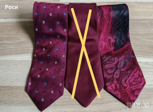 Червени копринени вратовръзки 1, снимка 5 - Други - 53844590