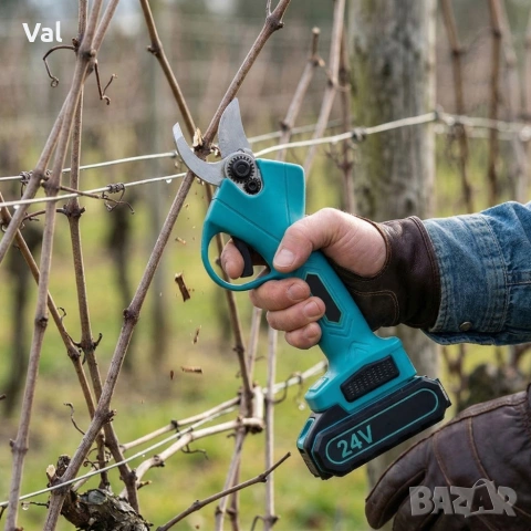 Акумулаторна безчеткова ножица в комплект с 2 батерии и куфар - компактна и прецизна, снимка 5 - Градински инструменти - 53954770