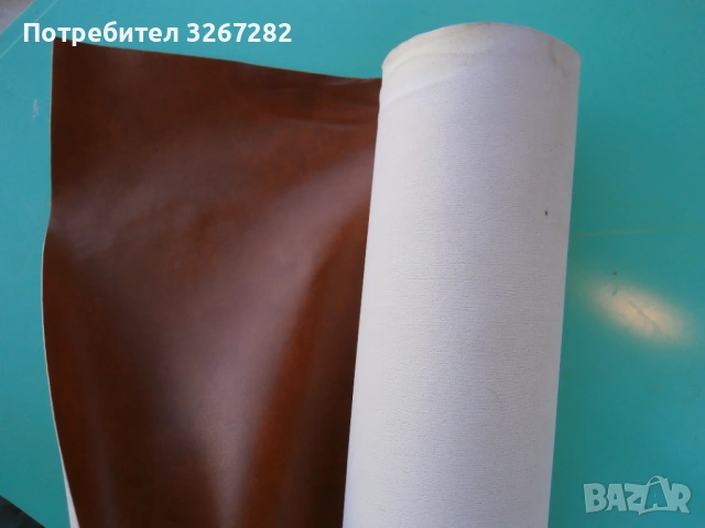 Кожа,Изкуствена,Тапицерия,Кафява,Топ, снимка 3 - Други стоки за дома - 54102086