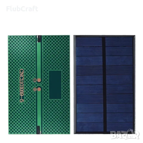 Соларен Панел 5V 250MA 1.25W 69*110MM, снимка 2 - Друга електроника - 55450261