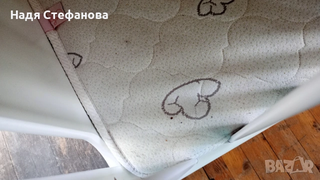 Детско дървено легълце с вградена люлка и матрачето ARBOR BABY, снимка 7 - Кошарки - 54606530