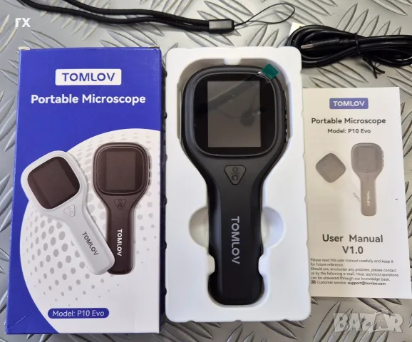 Портативен Цифров Микроскоп TOMLOV P10 Evo с Екран, снимка 2 - Друга електроника - 55421834